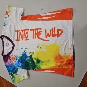 Into The Wild Running Cycling Running Shirt Women’s L Short Sleeve Jersey (A-25)